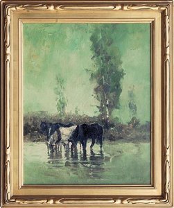 Horses Drinking (painting) — Eustace Paul Ziegler