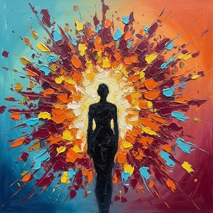 Strahlende Singularität: Eine Impasto-explosion Aus Schatten Und Prismatischem Licht — Christian Noiret, Zeitgenössische Abstraktion
