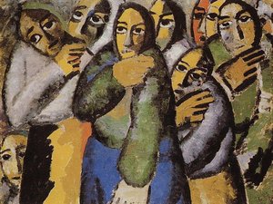 Peasant Women In A Church — Kazimir Malevich, Geometric Suprematism
