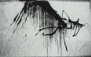 Night In The Hotel (abstract In Black And White) — Salvador Dalí, Abstract Expressionism