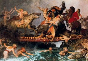 Combat Sur Un Pont — Arnold Böcklin