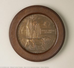 Next of kin memorial plaque - Robert Blythyn