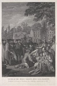 Guillaume Penn Traite Avec Les Indiens Etablissant La Province Dans L'amerique Septentrionale — Benjamin West