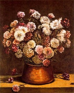 Still Life With Flowers In Copper Bowl — Giorgio De Chirico, Metaphysical Surrealism