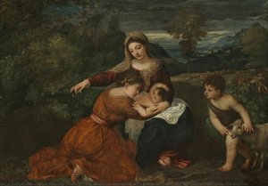The Madonna And Child With A Female Saint And The Infant Saint John The Baptist — Titian Ramsay Peale Ii