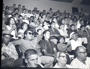 Crowd Watching A Wrestling Match At San Jose Civic Auditorium, C. 1955 — Shirlie Alice Montgomery