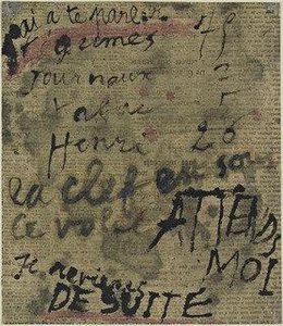 Message The Key Is Under The Shutter (message La Clef Est Sous Le Volet ) — Jean Philippe Arthur Dubuffet