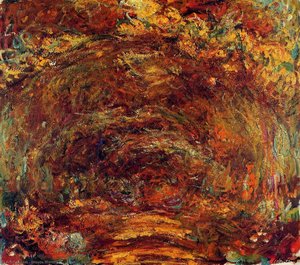 The Path Under The Rose Trellises — Claude Monet, Impressionist Landscape