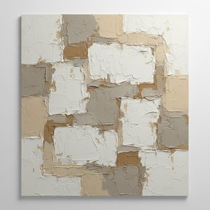 Monolithic Fragments In Earth And Ochre: A Sculptural Study Of Timeless Texture — David Moreau, Plaster & Texture Art