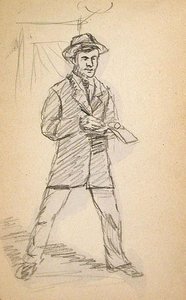 Man Sketching — John Ottis Adams, Impressionism
