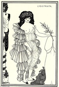 Lysistrata Shielding Her Coynte — Aubrey Vincent Beardsley