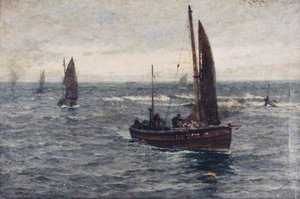 Seascape, Fishing Boats Returning — Robert Weir Allan