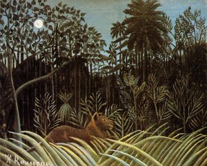 Jungle With Lion — Henri Julien Félix Rousseau (le Douanier)