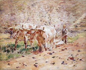 Oxen Ploughing (also Known As Springtime, Vermont) — Theodore Robinson