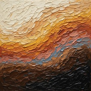Ethereal Tectonic Flow: A Monumental Study in Sculptural Earth and Radiant Ochre