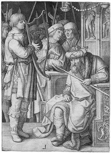 David Plays The Harp Before Saul 1 — Lucas Van Leyden