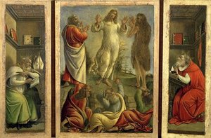 Triptych Showing The Transfiguration, Jesus Appearing — Sandro Botticelli, Early Renaissance