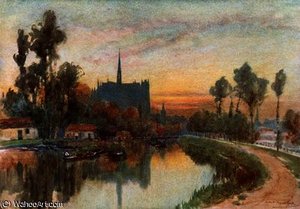 Evening on the Somme at Amiens
