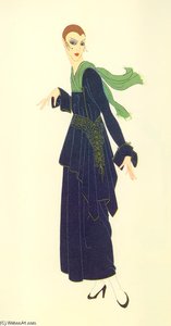 The Blue Dress — Erté