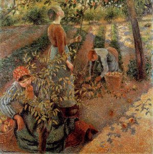 Apple Picking. — Camille Pissarro, Impressionism