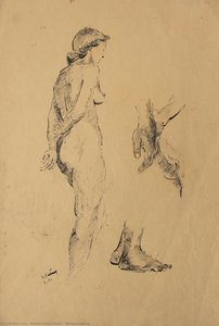 Woman Posing — Romeo-iulian Olariu, Contemporary Realism