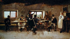 Revellers In A Pub