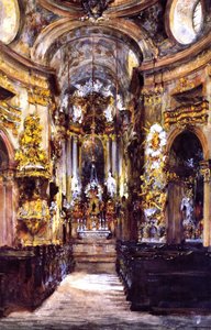 Interior Of Saint Peter's Church In Vienna — Adolph Von Menzel