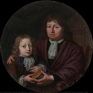Double Portrait Of Isaac Pontanus And Hendrik Van Beek, Michiel Van Musscher, 1689 — Michiel Van Musscher