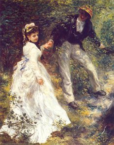 Le Promenade,1870, — Pjer Ogist Renoar, Impressionist Painting
