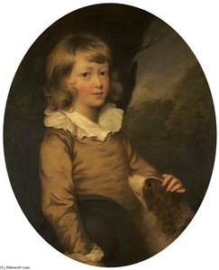 Portrait Of An Unknown Boy With A Spaniel — Sir William Beechey