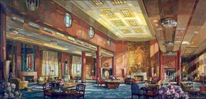 First Class Lounge Of The 'queen Mary' — Herbert Davis Richter