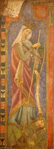 Reconstruction Of Medieval Mural Painting, Virtue And Vice Triumph Of Largesce Over Covoitise — Ernest William Tristram