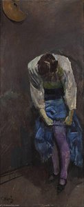 Girl Who Binds Her Garter — Per Krohg