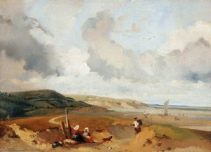 Sea Coast, The Dunes — Richard Parkes Bonington