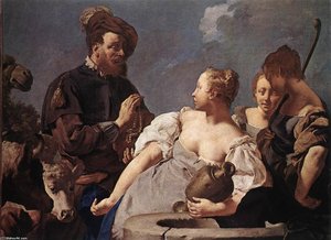 Rebecca At The Well — Giovanni Battista Piazzetta, Baroque Rococo