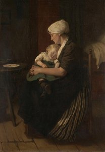 Lulled To Sleep, David Adolph Constant Artz, 1871 — Adolph Artz (david Adolf Constant Artz), Contemporary Realism