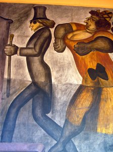 The Rich People (detail) — José Clemente Orozco, Mexican Muralism