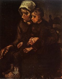 Peasant Woman Con Un Niño En Su Pecho — Vincent Willem Van Gogh, Realism