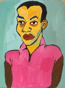 Man In A Pink Shirt — William H. Johnson