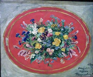 Still Life. Field Bouquet. Study For The Tray. — Pyotr Konchalovsky