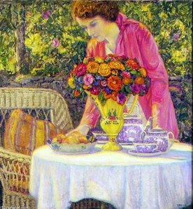 The Tea Party With The Artist's Daughter, Lois — Wilson Henry Irvine