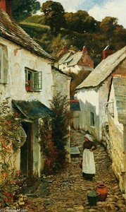 A Street In Clovelly — Edward Wilkins Waite