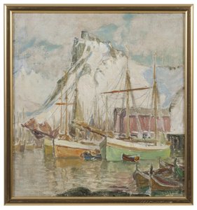 In The Harbour, Svolvaer. Study From Lofoten — Анна Анчер