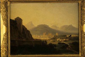 Vue de Chambéry prise de la route d'Aix 1829