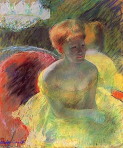 Lydia Leaning On Her Arms, Seated In A Loge — Mary Stevenson Cassatt