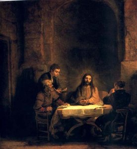 Les Pelerins D Emmaus, Louvre — Rembrandt Van Rijn, Dutch Golden Age