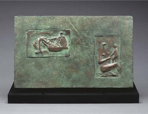 Relief; Reclining Figure Mother And Child — Henry Moore