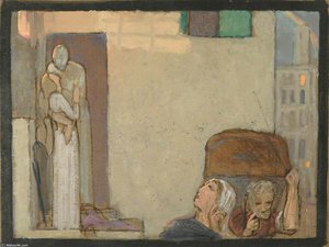 Study For 'the Farewell' — Frederick Cayley Robinson