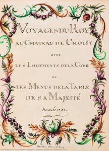 Voyages Du Roy Au Chateau De Choisy — Jean-baptiste Pillement