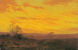 Golden Evening, Southwest Texas — Robert Julian Onderdonk, Impressionism